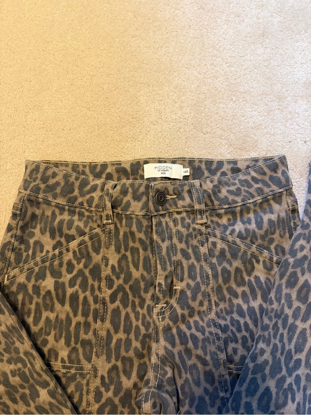 Mini Sloane High Rise Comfort Flare Jeans - Brown & Black Leopard